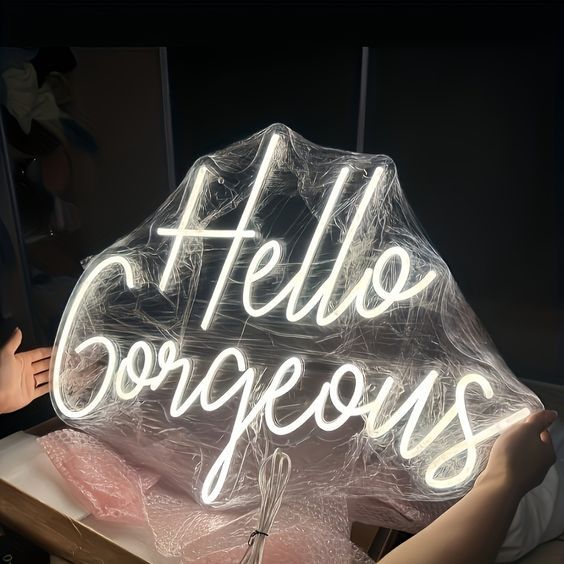 Bộ chữ led Hello Gorgeous trang trí, decor cửa hàng, quán xá - Đèn phòng ngủ chill, đèn sự kiện