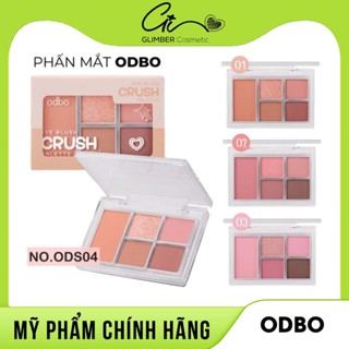 Phấn Mắt Odbo 5 Ô Eye Blush Crush Palette ODS04 Bảng Mắt Kèm Má Hồng Thái Lan
