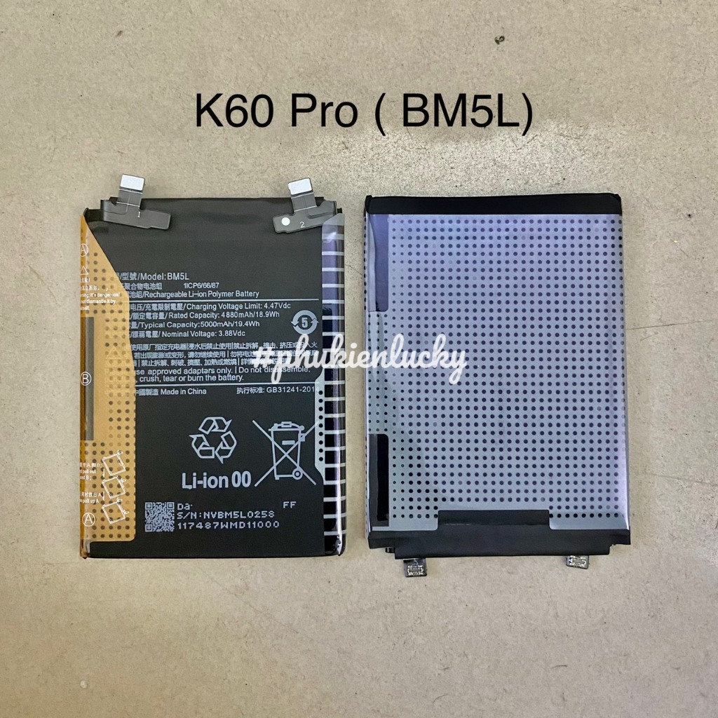 Pin Xiaomi Redmi K60, K60 Pro, K60 ULTRA zin Hãng