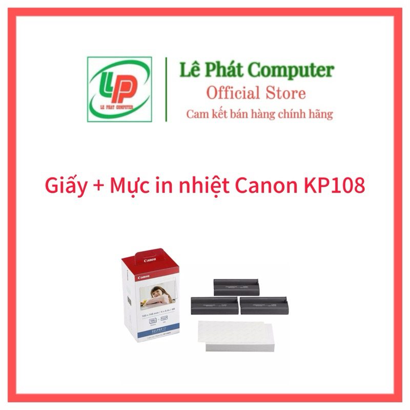 Giấy Và Mực in nhiệt Canon KP108IN - Dùng cho Canon CP720, CP820, CP910, CP1000,CP1200,CP1300,CP1500
