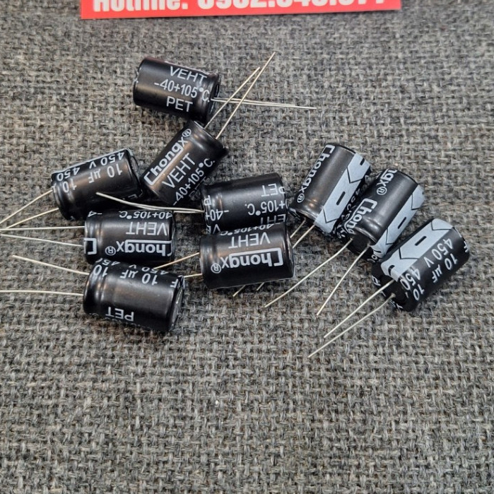 Bộ 10 tụ hóa 10uF- 450V