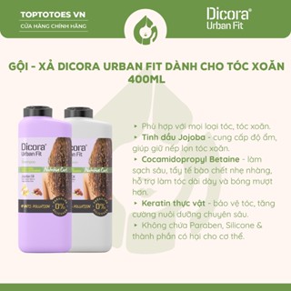 Dầu Gội Xả Dicora Urban Fit chiết xuất tinh dầu Jojoba dành cho tóc xoăn - 400ml [NHẬP KHẨU CHÍNH HÃNG 100%]