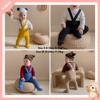  Quần Tất Yếm Dài Phong Cách Hàn Quốc Siêu Cute Cho Bé Trai Bé Gái 0-24M Quần Yếm Len Cho Bé 