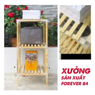 Kệ Để Sách Đầu Giường Gỗ Thông Mỹ 35x35x75CM TAB Kệ Đựng Đồ Đa Năng Decor 3 Tầng, Kệ Nhà Bếp Tổ Ong