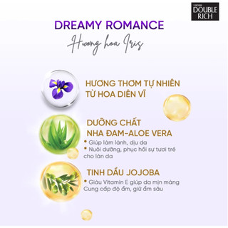 [TẶNG XÀ BÔNG CỤC] Sữa tắm Double Rich hoa Iris 550g