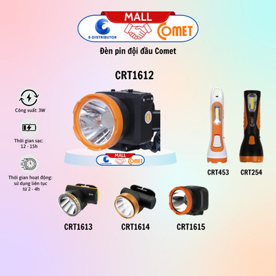 [HỎA TỐC] Đèn pin - đèn đội đầu COMET CRT1612/CRT1613/CRT1614/CRT1615/CRT254 - 100% chính hãng