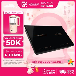 Bếp Đôi Từ Hồng Ngoại HAWONKOO CEH-210-IF 4200W Chính Hãng Bảo Hành 3 Năm - Thương Hiệu Hàn Quốc