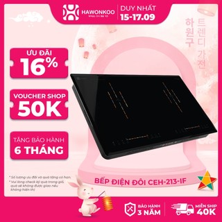 Bếp Đôi Từ Hồng Ngoại HAWONKOO CEH-213-IF 4200W Chính Hãng Bảo Hành 3 Năm - Thương Hiệu Hàn Quốc