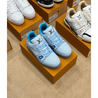 ⚡️[Hight Quality] - Giày Trainner - Snk LuonVuiTuoi X Nubuck Calf Leather Monogram Blue- Hàng Cao Chuẩn Loại 1 QC