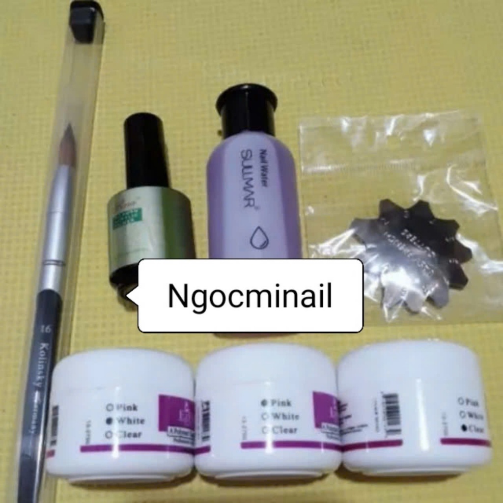 Combo đồ đắp móng bột cho các bạn học và làm
