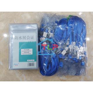 SỈ 50 BỘ THẺ ĐEO NHÂN VIÊN 207 (DỌC, KT 83*135mm) + dây đeo thẻ lụa móc nhựa nhiều màu (LOẠI ĐẸP)