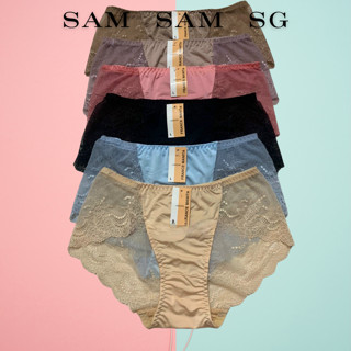  Quần lót nữ lưng cao phối ren mềm đáy lót kháng khuẩn có bigsize to Sam Clothing hàng sản xuất Việt Nam 