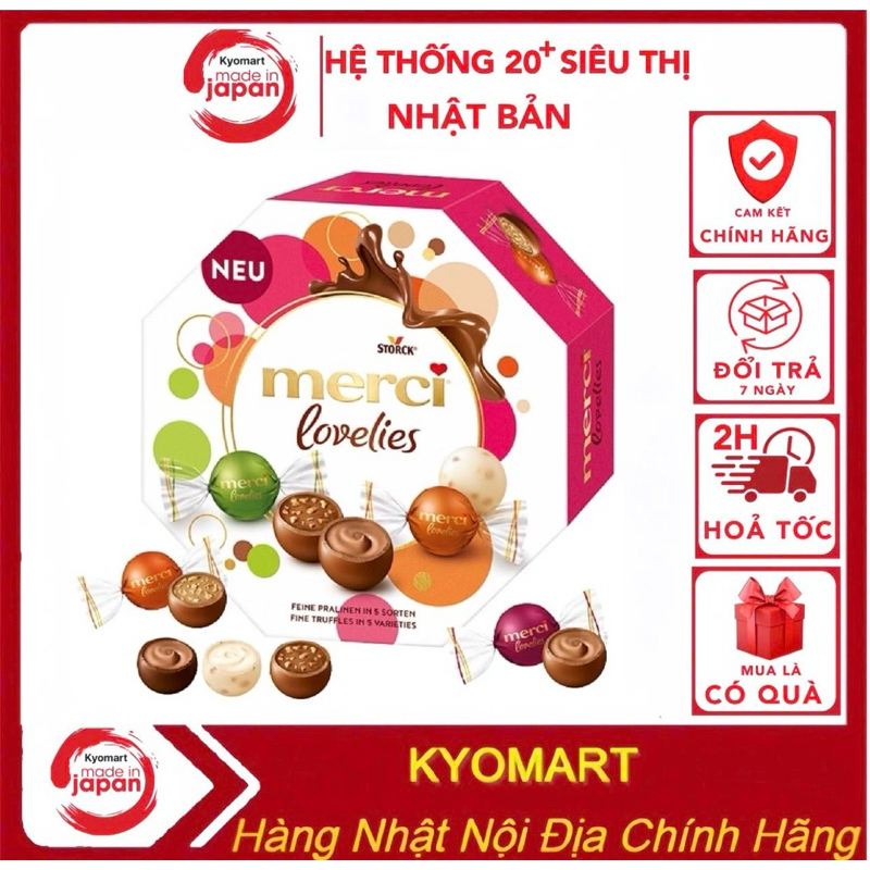 Kẹo Socola Merci Lovelies 185g Hàng Đức