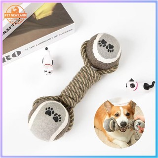 DÂY GẶM BANH TENNIS 2 ĐẦU ，ĐỒ CHƠI GẶM CHO CHÓ