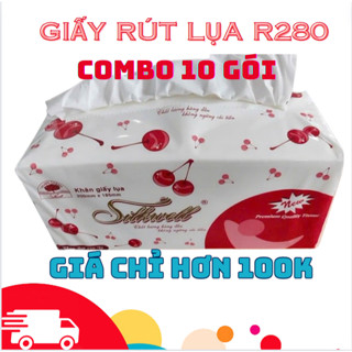 COMBO SỐC 10 GÓI GIẤY ĂN GIẤY RÚT LỤA 280 tờ Silkwell