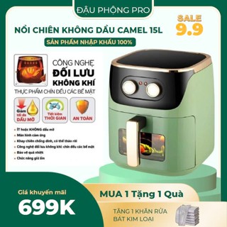 Nồi chiên không dầu Camel 15L có khoang kính,cải thiện chế độ dinh dưỡng.(BẢO HÀNH 12 THÁNG)
