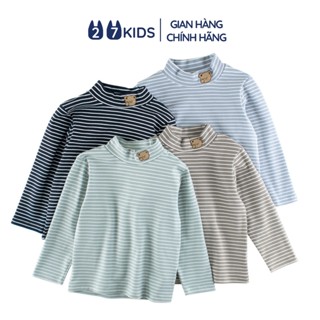 Áo thun cổ lọ giữ nhiệt ấm áp unisex 27Kids cho bé trai bé gái thu đông cho trẻ từ 2-10 tuổi GLTS5