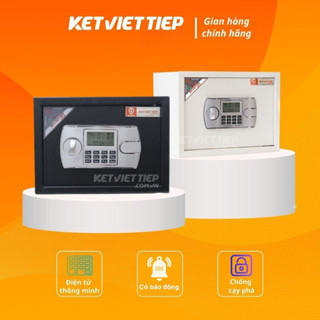 Két Sắt Mini Điện Tử Việt Tiệp Tiêu Chuẩn Khách Sạn, Két Sắt Âm Tường Có Thể Bắt Vít Vào Tủ Hoặc Vào Tường KS216