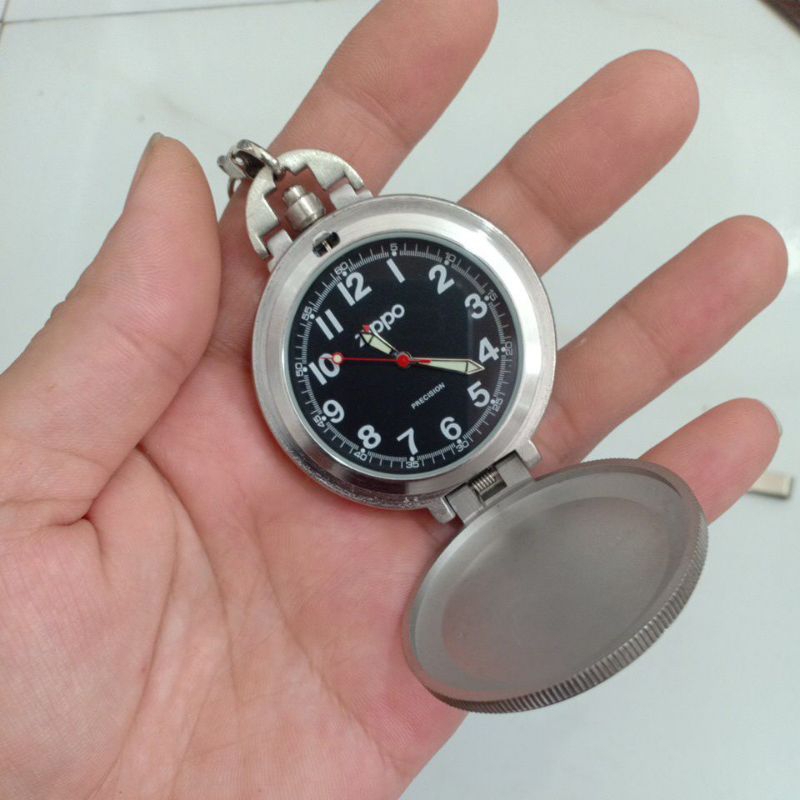 đồng hồ si quả quýt hiệu ZIPPO màu bạc độ mới 88% hàng sưu tầm độc lạ