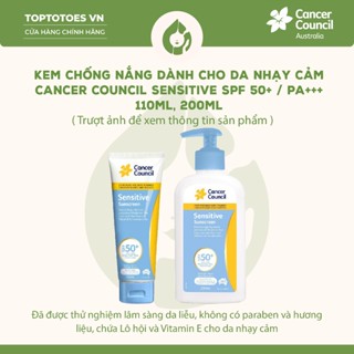 Kem chống nắng dành cho Da nhạy cảm Cancer Council Sensitive SPF 50+/ PA +++