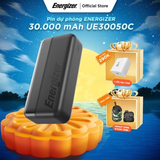 Sạc dự phòng Energizer 30000mAh UE30050C- Dung lượng khủng, 3 cổng sạc ra tiện lợi- Hàng chính hãng