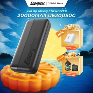 Sạc dự phòng Energizer 20000mAh UE20050C - 3 cổng sạc ra tiện lợi, Hàng chính hãng, bảo hành 2 năm