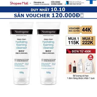   Hàng CTY  Sữa rửa mặt dưỡng ẩm Neutrogena Deep Clean Hydrating Foaming Cleanser 100g 