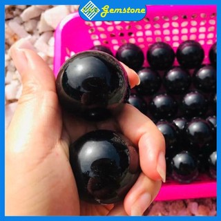 Bi Lăn Tay PAG, Bi Lăn Tay Đá Obsidan Tự Nhiên Màu Đen Kích Thước 4cm