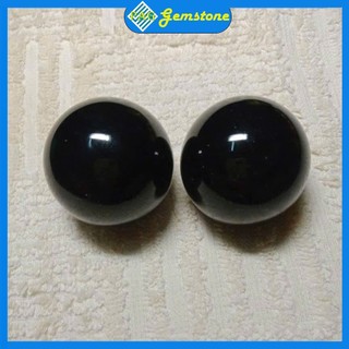 Bi Lăn Tay PAG, Bi Lăn Tay Đá Obsidan Tự Nhiên Màu Đen Kích Thước 4cm