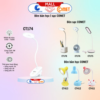   HỎA TỐC  Đèn bàn sạc Led CT174 CT175 CT176 CT178 - Đèn bàn học CT411 CT412 CT413 COMET - Hàng chính hãng 