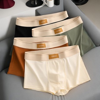 Sét 4 quần sịp đùi nam KING BOXER quần xì cotton ship nam co dãn thấm hút đồ lót mềm mịn COTTON