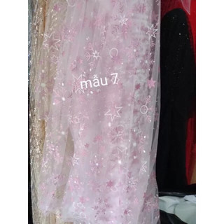 Vải voan lưới may váy elsa