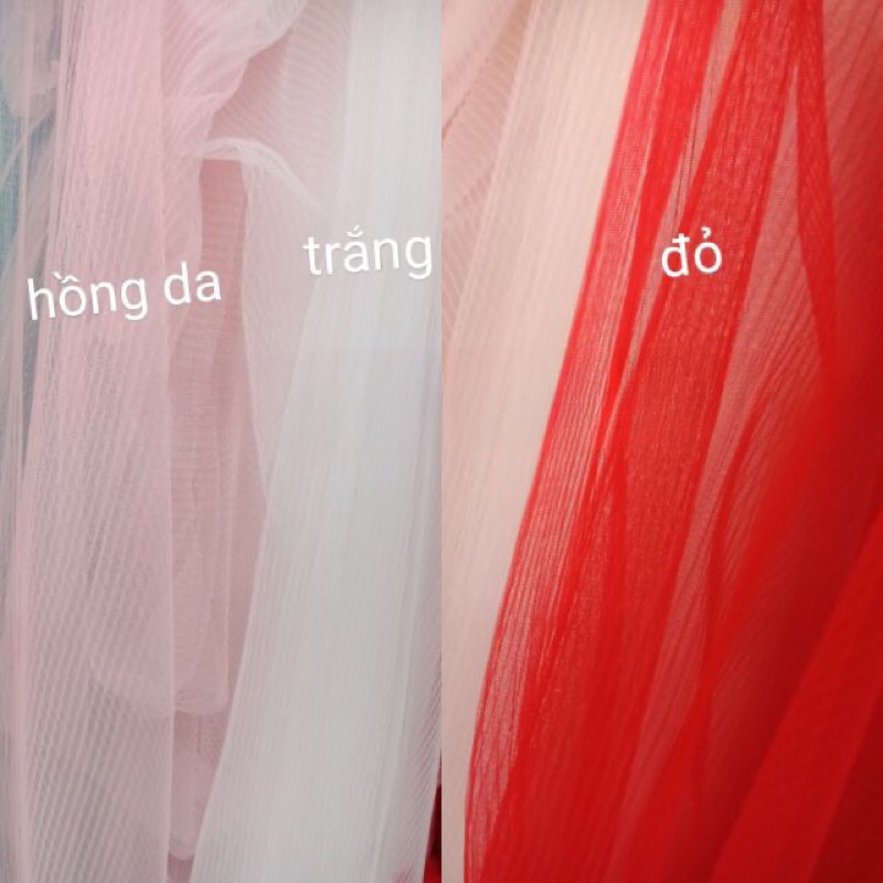 Vải voan lưới dập ly