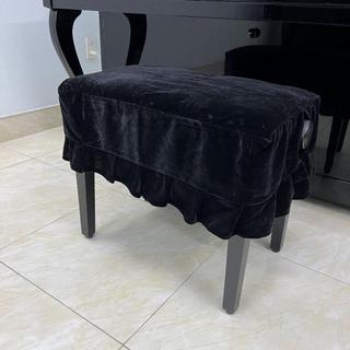 Combo khăn phủ đàn và phủ ghế đàn Piano nhung đen