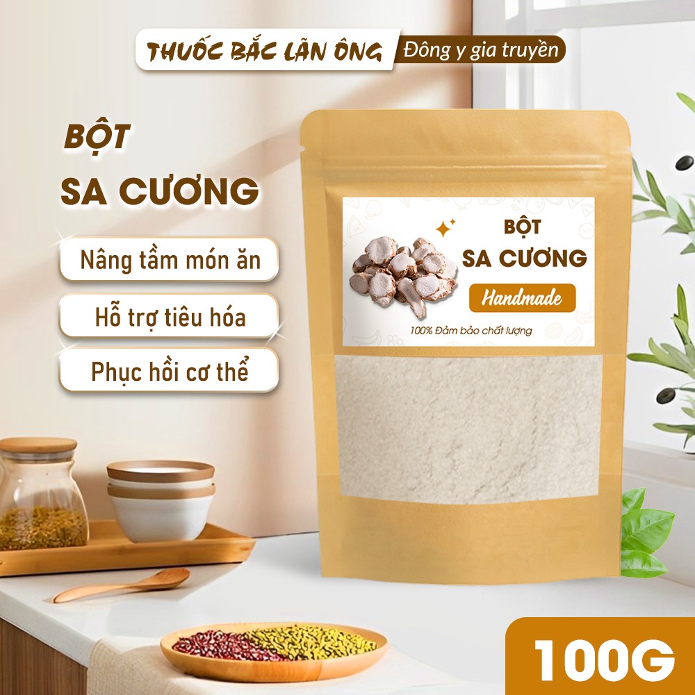 Bột sa cương 100g, bột địa liền, tam nại nguyên chất, gia vị tẩm ướp các món quay, nướng, thơm ngon