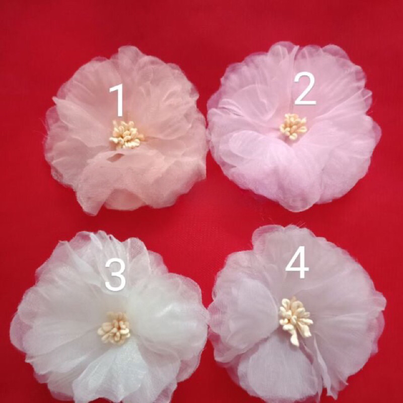 Hoa voan ép( kích thước 6cm)