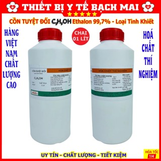 Cồn Sát Khuẩn Nồng Độ 70 90 96 Và Cồn Y Tế Tuyệt Đối 99,7% - Cồn Ethanol Nguyên Chất Tinh Khiết - Chai 1ít