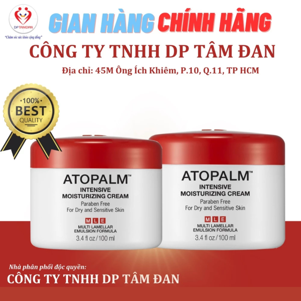 Kem dưỡng ẩm ATOPALM - Giữ ẩm hiệu quả, hỗ trợ dưỡng ẩm cho người bị Viêm da cơ địa. Cho TrE, PNCT