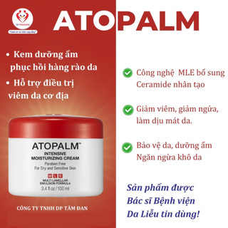 Kem dưỡng ẩm ATOPALM - Giữ ẩm hiệu quả, hỗ trợ dưỡng ẩm cho người bị Viêm da cơ địa. Cho TrE, PNCT