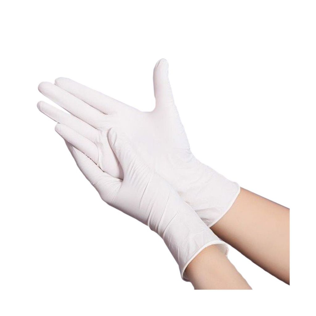 Bao tay y tế màu trắng cao cấp. Bao tay cao su màu trắng ôm sát tay dùng trong y tế