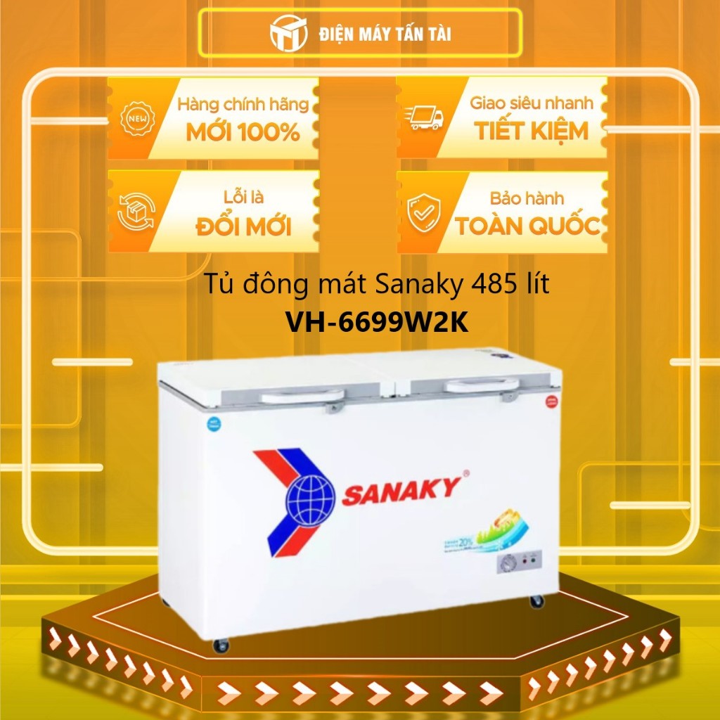 [TẤN TÀI LĐ 0Đ] VH-6699W2K - Tủ Đông Sanaky VH-6699W2K Inverter - Giao Miễn Phí HCM