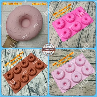 HCM - khuôn silicon hình bánh Donut làm bánh nướng , đổ rau câu , thạch trà sữa , pudding hot trend kem chảy độc đáo
