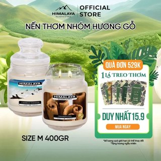 Nến thơm Himalaya nhóm hương gỗ 2 bấc size M 400gr