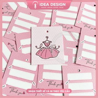 [ KHÔNG KÈM DÂY ] Thẻ bài quần áo, tag treo quần áo nữ, mác áo có đục lỗ BOUTIQUE FASHION - Size 4.5x5.4cm - Giấy C300