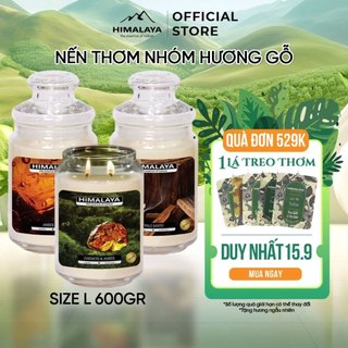 Nến thơm Himalaya nhóm hương gỗ 2 bấc size L 600gr