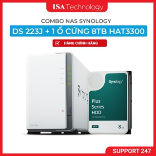 [COMBO] Thiết bị lưu trữ NAS Synology DS223J và ổ cứng HAT3310 8TB – 3.5", 7200 RPM, SATA, 2 khe cắm