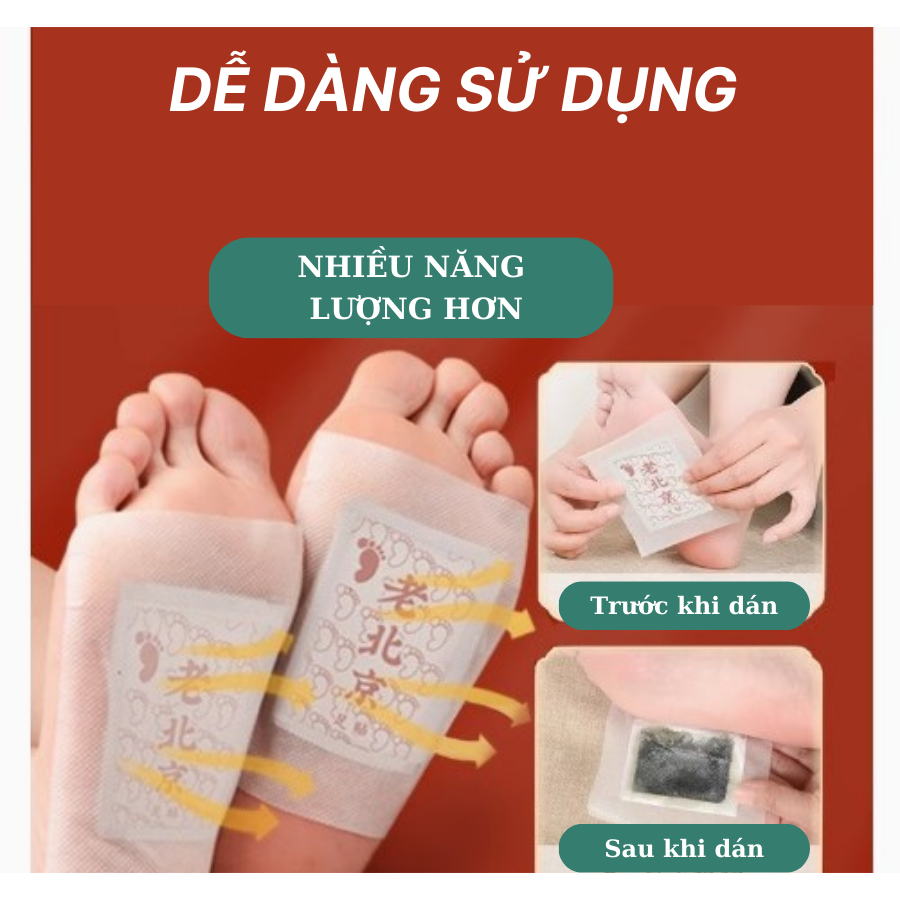 Miếng Dán Thải Độc Chân Ngải Cứu Giúp Ngủ Ngon Giảm Nhức Mỏi Thải Độc Chân Thanh Lọc Cơ Thể
