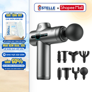 Máy Massage Cầm Tay SHODWE ES132 Sạc Pin 4 Đầu 6 Chế Độ Đấm Lưng Thông Minh Bằng Cảm Biến AI Điều Chỉnh Lực