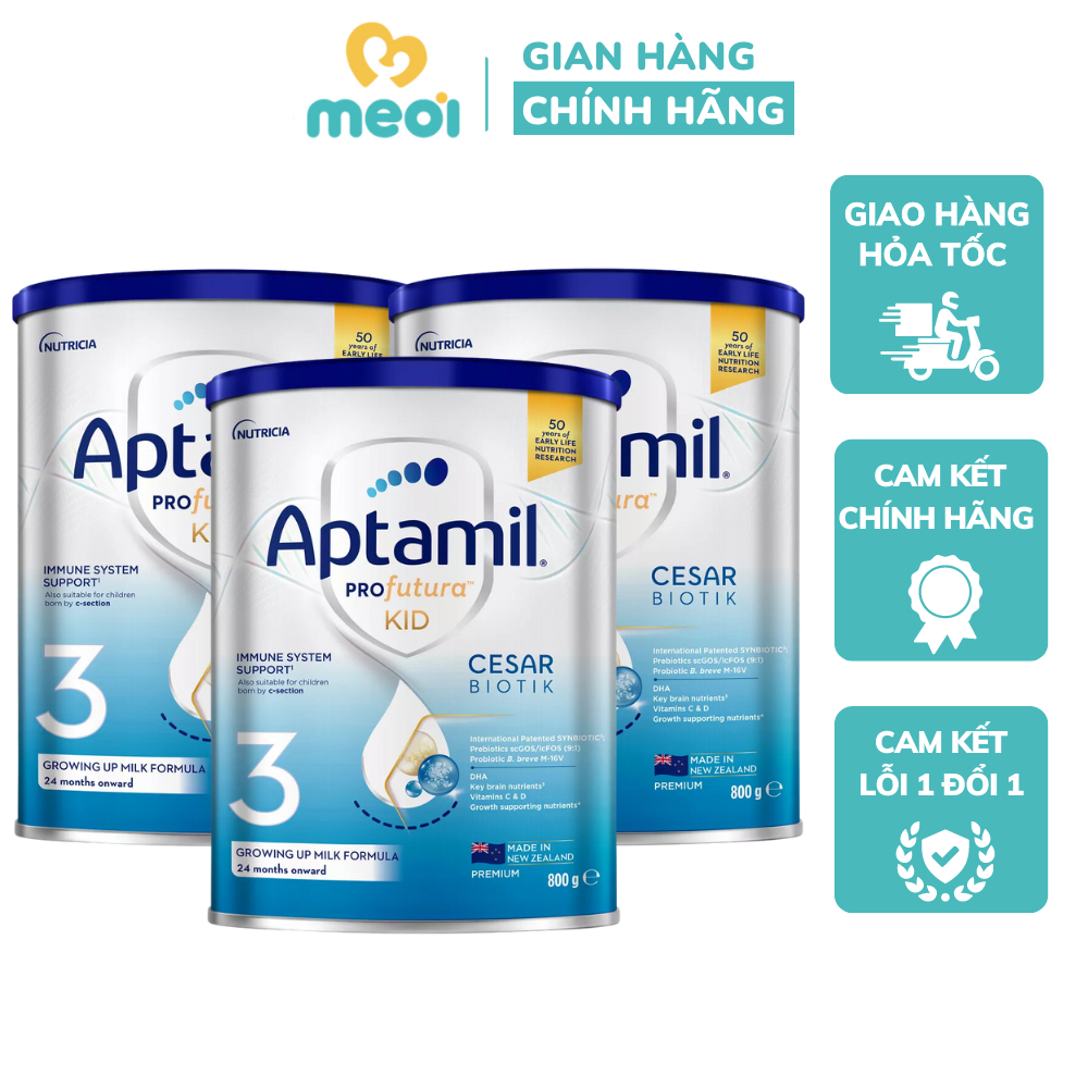 Sữa bột Aptamil Profutura Cesarbiotik New Zealand 800g số 1,2,3