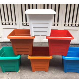  Chậu Hoa Vuông Chậu Nhựa Vuông Trồng Cây Kiểng - Trồng Sen Nuôi Cá - Siêu Dày  size lớn 4tấc8  